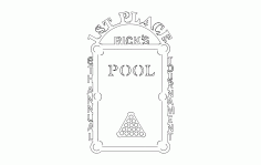 Pool Trophy Free DXF File