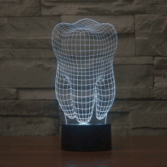 Tooth Shape 3d Lamp Vector Model Template Free CDR Vectors Art
