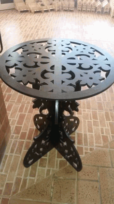 Wood Laser Cutting Cnc Round Table Free DXF File