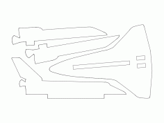 space-shuttle-simplified 3d Puzzle Free DXF File