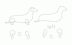 Wienner Dog 3d Puzzle Free DXF File
