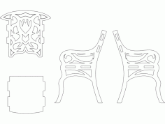 Chair 3d Puzzle Art Free DXF File
