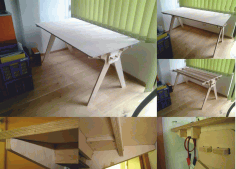 Laser Cut Cnc Plywood Computer Table Router Plans Free CDR Vectors Art