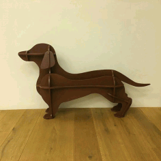 Dachshund Laser Cut 3d Puzzle Free DXF File