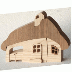 Wooden Toy Ev Laser Cut 3d Puzzle Free DXF File