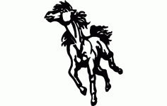 Horse Running Free DXF File
