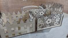 Laser Cut Decorative Storage Baskets 3d Puzzle Free CDR Vectors Art