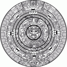 Mayan Calendar Art Ornament Free CDR Vectors Art