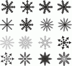 Snowflakes Ornament Free CDR Vectors Art