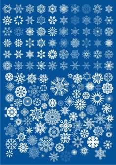 Stars And Snowflakes Ornament Free CDR Vectors Art