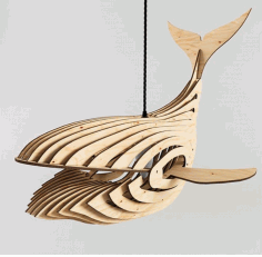 Laser Cut Whale Lamp 4mm New Free DXF File