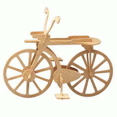 Laser Cut Wooden Bicycle Puzzle Model Free DXF File
