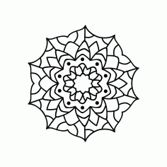 Circle Mandala Ornament Free DXF File