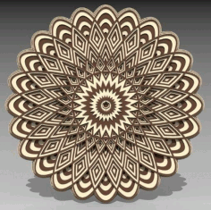 Laser Cut 3d Layered Mandala Ornament Free CDR Vectors Art