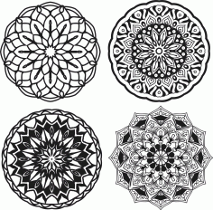 Mandalas Set Ornament Free CDR Vectors Art