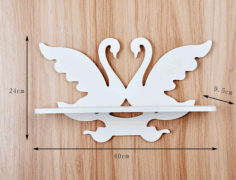 Laser Cut Swan Wall Mounted Shelf 3d Puzzle Free CDR Vectors Art