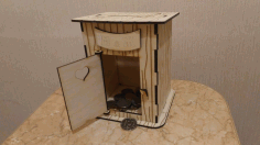 Laser Cut Toilet Piggy Bank 3d Puzzle Free CDR Vectors Art