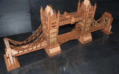 Laser Cut Tower Bridge Free CDR Vectors Art