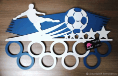 Medalnitsa Futbolist Medals Hanger Laser Cut 3d Puzzle Free CDR Vectors Art