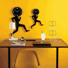 Laser Cut Cool Contemporary Clock Template Free CDR Vectors Art