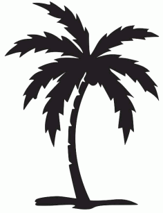 Palm Tree Silhouette Download Free DXF File