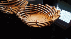Cnc Laser Cut Plywood Spiral Bowl Free DXF File