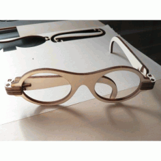 Laser Cut Foldable Wooden Glasses Free CDR Vectors Art