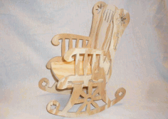 Wooden Rocking Chair Laser Cut Cnc Project Free DXF File