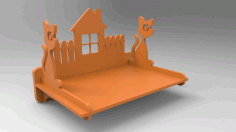 3d Puzzle cat-polka Self Laser Cutting Project Free CDR Vectors Art