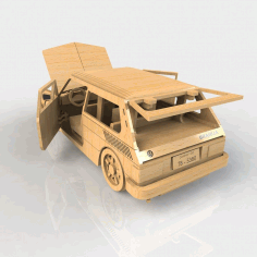 Diy 3d Puzle Laser Cut Wooden Car Free CDR Vectors Art