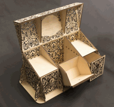 Laser Cut Beautiful Wooden Box Plan Free CDR Vectors Art