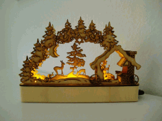 Laser Cut Candle Arch Project Download Free CDR Vectors Art