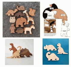 Laser Cut Jigsaw Puzzle Toys Free CDR Vectors Art