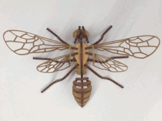 Laser Cut Bee Puzzle 3mm Acrylic Plywood Free DXF File