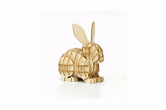 Laser Cut Rabbit 3d Puzzle Free DXF File