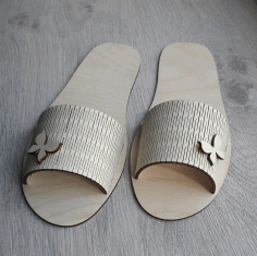 Laser Cut Slippers Free DXF File