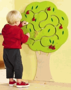 Laser Cut Project Tree Wooden Wall Toys For Kids Free CDR Vectors Art