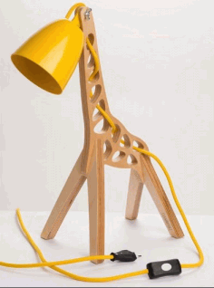 Giraffe Lamp Cnc Projects Ideas Free CDR Vectors Art