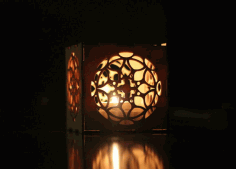 Laser Cut Night Light Box Lamp Template Free CDR Vectors Art