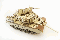 Laser Cut Wooden Toys Tank Free CDR Vectors Art