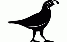 Quail Bird Silhouette Free DXF File