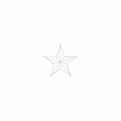 Star Line Art Free DXF File