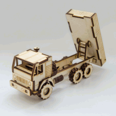 Laser Cut Dump Truck Toy Free CDR Vectors Art