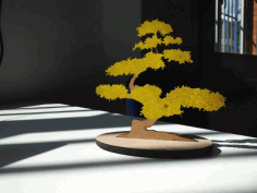 Laser Cut Bonsai Tree Free CDR Vectors Art