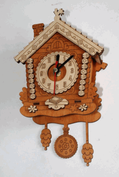 3d House Clock Cnc Free CDR Vectors Art