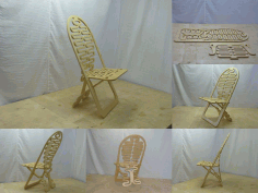 Designer Flexible Wooden Chair Cnc Free CDR Vectors Art