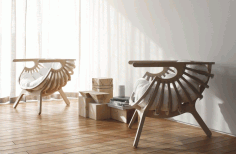 Wooden Designer Chair Cnc Free CDR Vectors Art