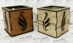 Wooden Box For Pens Pencils Free CDR Vectors Art