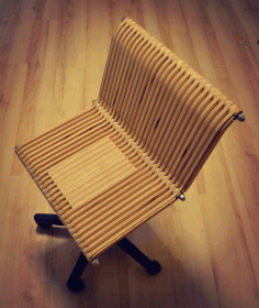 Laser Cut Computer Revolving Chair Free DXF File