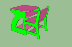 Kid Chair And Table Free CDR Vectors Art